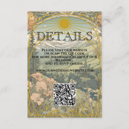 Information om QR-koden Bröllop i Art nouveau för Tilläggskort