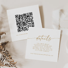 Information om QR-koden för Boho Chic Guld och Whi Tilläggskort