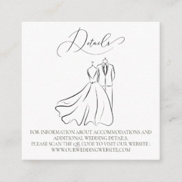 Information om QR-koden för elegant B&W Tux & Dres Tilläggskort