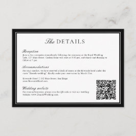Information om QR-koden för elegant i Löv Monogram Tilläggskort