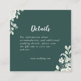 Information om QR-koden för grönt Löv Blommigt Tilläggskort