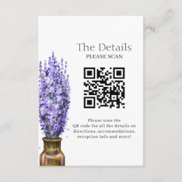 Information om QR-koden för Lavender Modern Blommi Tilläggskort