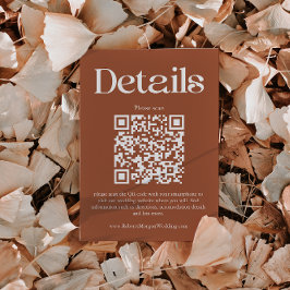Information om QR-koden för Modern Terracotta Bröl Tilläggskort
