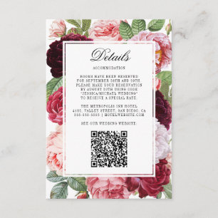 Information om QR-koden för Monogram Elegant Ro Br Tilläggskort