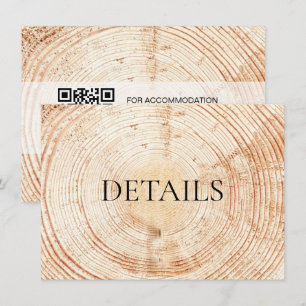 Information om QR-kodmallen Rustic Wood Bröllop Tilläggskort