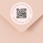 Information om QR-osa ro på bröllop webbplats Runt Klistermärke<br><div class="desc">Lägg till URL:en för webbplatsen bröllop. Om du vill ha mer information,  mer information,  osa av online. Ro guld,   färgad.</div>
