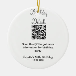 Information om QR-skanning, födelsedagsfest, moder Julgransprydnad Keramik