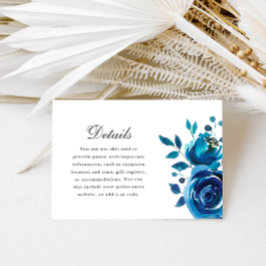 Information om Quinceanera (söt Blue Blommigt Call OSA Kort