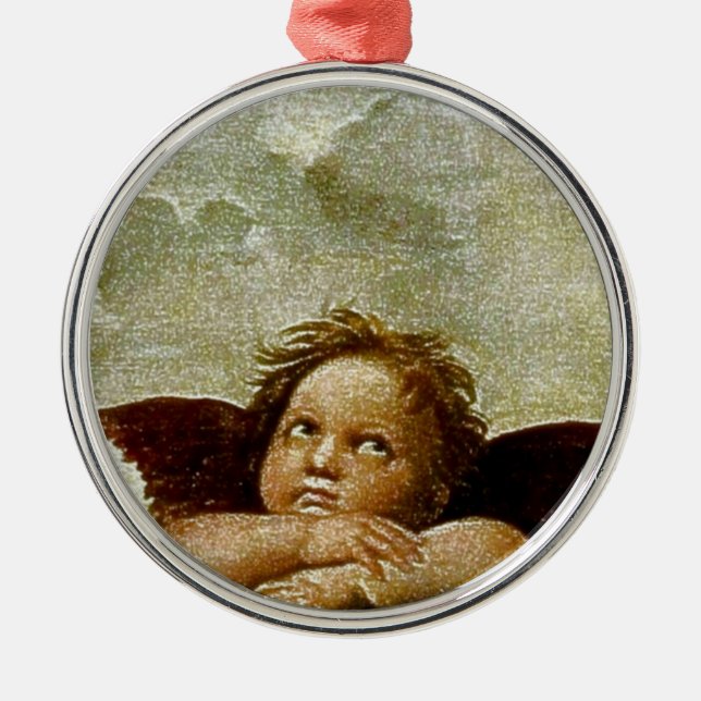Information om Raphaels "Sistine Madonna" (cirka 1 Julgransprydnad Metall (Framsidan)