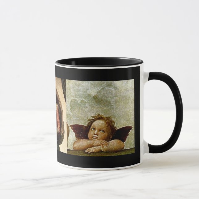 Information om Raphaels "Sistine Madonna" (cirka 1 Mugg (Höger)
