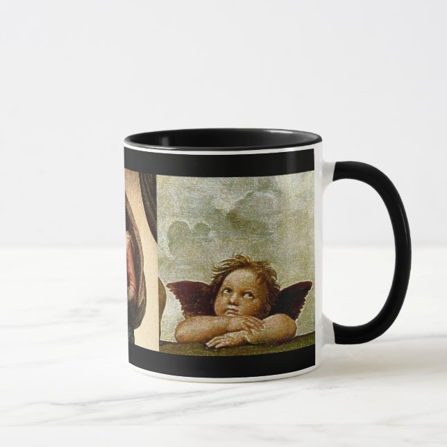 Information om Raphaels "Sistine Madonna" (cirka 1 Mugg (Höger)