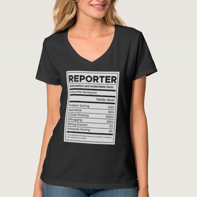 Information om rapportörernas näringsvärde t shirt (Framsida)