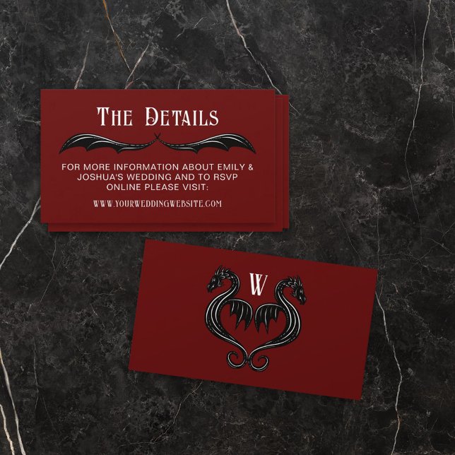 Information om Red Black Dragon Vingar Fantasy Brö Tilläggskort (Skapare uppladdad)