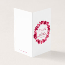 Information om Red Pansy art bröllop, schema karta Kort