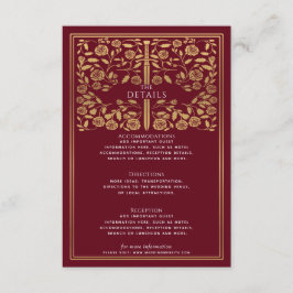 Information om Red Royal Medieval Sword Bröllop Tilläggskort