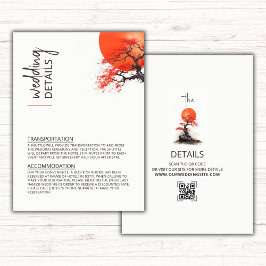 Information om Red Sol och Old Sakura Bröllop Tilläggskort