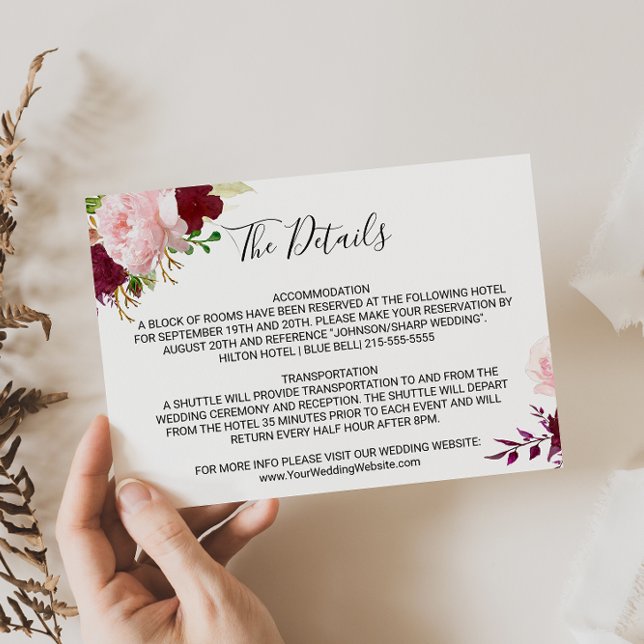 Information om Red Tropical och Romantic Bröllop I Inbjudningar (Skapare uppladdad)