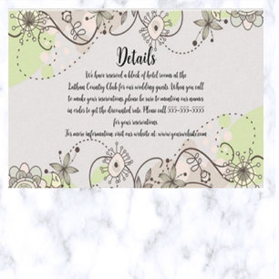 Information om redigerbar Blommigt i Stollig vid B Tilläggskort