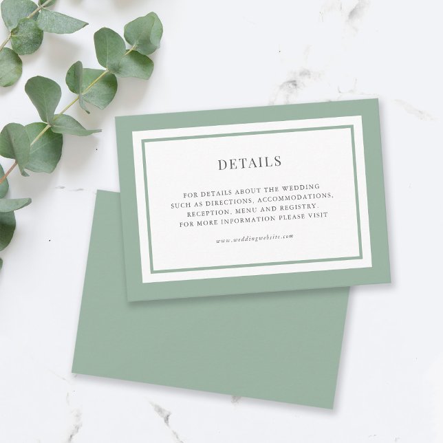 Information om redigerbar Gräns Färg Bröllop Tilläggskort (Skapare uppladdad)