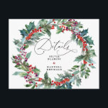 Information om resgäst för Rustic Blommigt Winter  Tilläggskort<br><div class="desc">Oavsett om du tar med information om ditt hotellrumsblock på din spara-på-data eller dina bröllopsinbjudningar rekommenderar vi att du tar med dessa uppgifter i en separat bilaga till ge som den förtjänar den uppmärksamhet den förtjänar. Inkvarteringskortet i bröllop bör i så stor utsträckning som möjligt överensstämma med motivet för dina...</div>