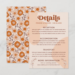Information om Retro 7 Boho Bröllop Tilläggskort
