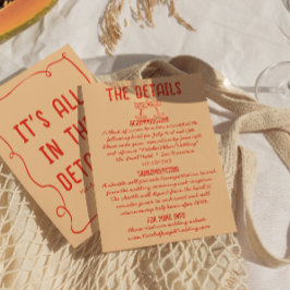 Information om Retro Hand plockade Red Quirky Uniq Tilläggskort