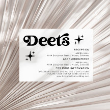 Information om Retro Modern Black and White Bröllo