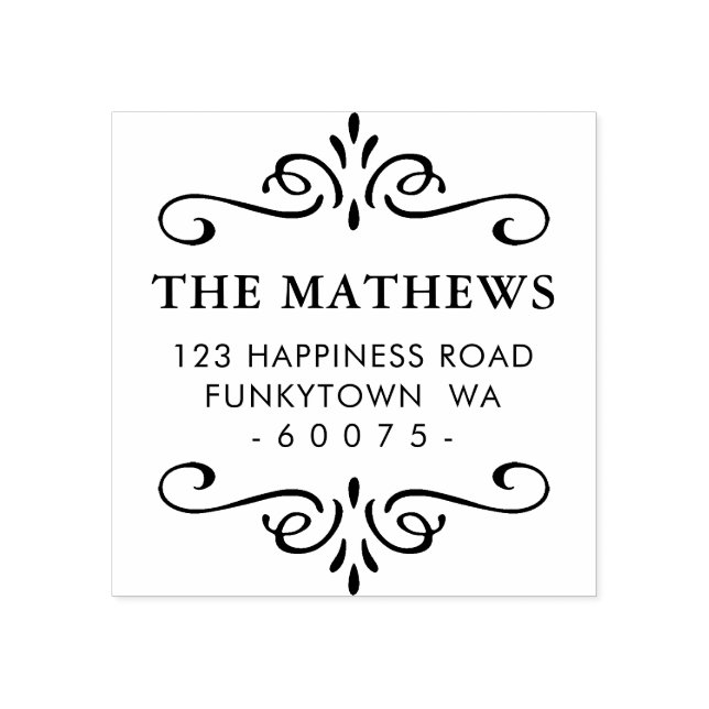 Information om RETURADRESS av konsthavare för pers Stämpel (Tryck)