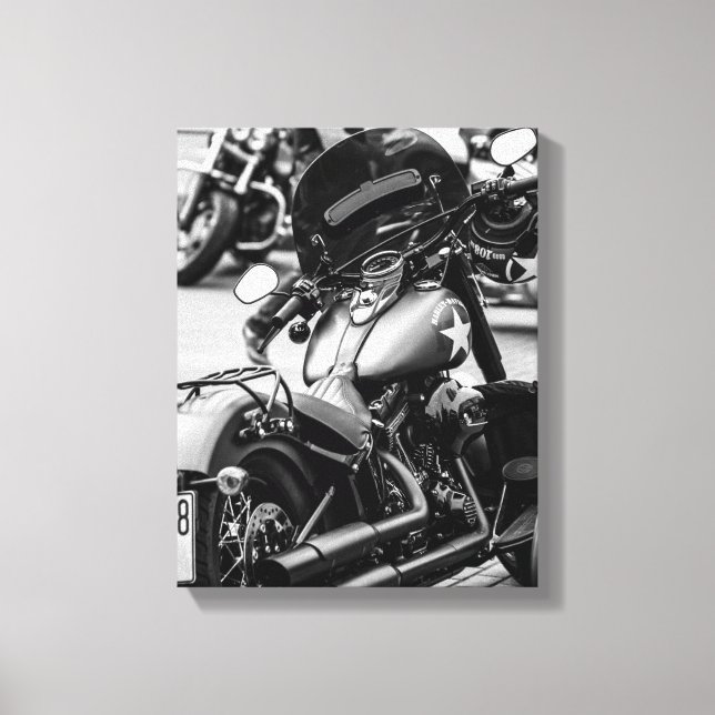 Information om Rider Motorcykel Biker Rider Canvastryck (Framsida)