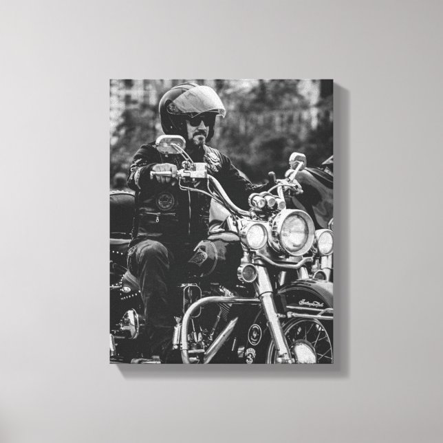 Information om Rider Motorcykel Biker Rider Canvastryck (Framsida)