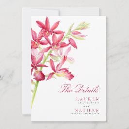 Information om rödorkidé bröllop