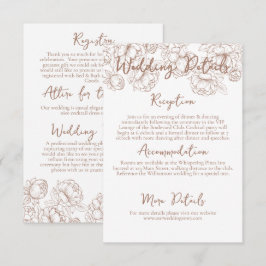 Information om Romantic Boho Mocha Mousse Blommigt Tilläggskort