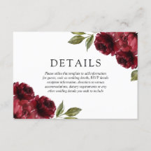 Information om Romantic Burgundy Red Flowers Bröll
