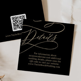 Information om Romantic Guld och Black QR Code Brö Tilläggskort