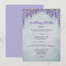 Information om Romantic Wisteria Garden Wedding An Meddelande