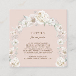 Information om Rosa Blommigt Dream Bröllop Tilläggskort