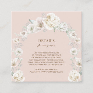 Information om Rosa Blommigt Dream Bröllop Tilläggskort