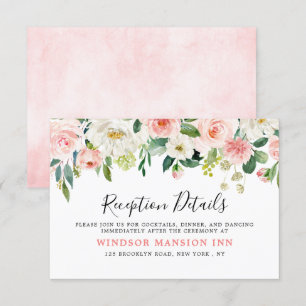 Information om  Rosa Blommigts botaniskt mottagnin Inbjudningar