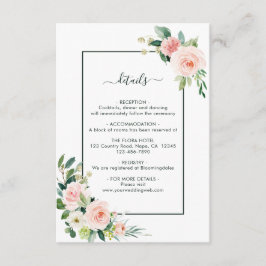 Information om Rosa Bloom Bröllop Tilläggskort