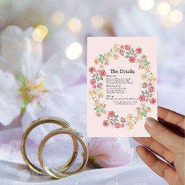 Information om rosa Boho Watercolor Flowers Card Inbjudningar