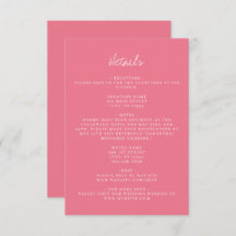 Information om rosa Coordinate Bröllop