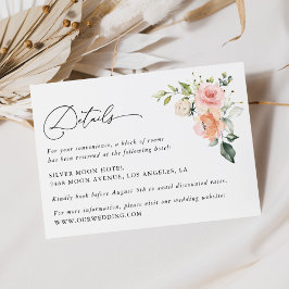 Information om rosa Flowers, White Flowers, Boho,  Tilläggskort