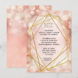 Information om Rosa Guld Glitter Twinkle Ljus Inbjudningar