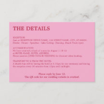 Information om rosa Magenta QR-kod Bröllop