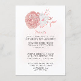 Information om rosa och vit blommigt tilläggskort