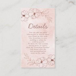 Information om  Rosa & Ro guldfetter Blommigt Bröl Tilläggskort