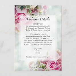 Information om rosa ros Elegant Chic Blommigt Bröl Tilläggskort