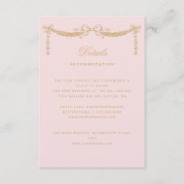 Information om rosa Vintage Paris Bow Swag Glam Tilläggskort