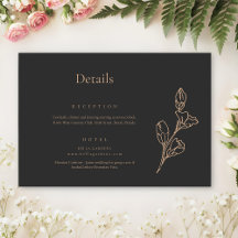 Information om Royal Black Simple Minimaist Bröllo