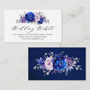Information om royal Blue Lilac Lila Blommigt Webb Tilläggskort